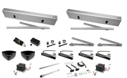 SET5, 2x Pohon SW 300 Push/Pull vč. příslušenství na obou křídlech (pohon, kryt pro dvoukřídlé dveře