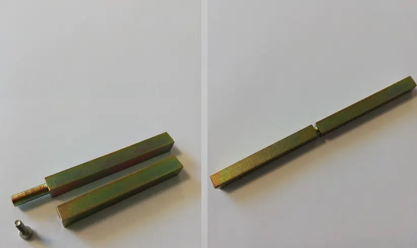 čtyřhran dělěný 8x8mm70/68