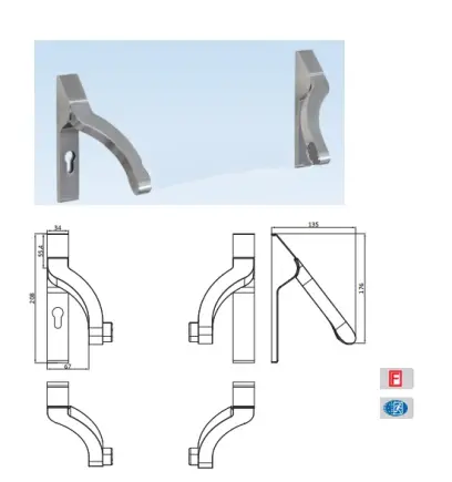 Držák panikového madla PZ92