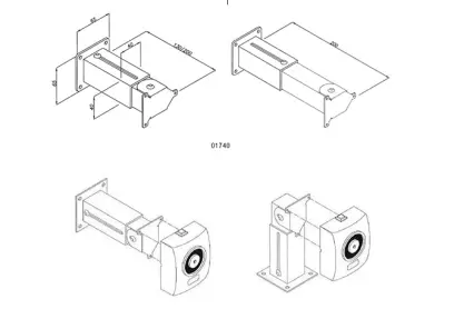 Držák 0174 pro dveřní magnet řady 181 a 190, černý