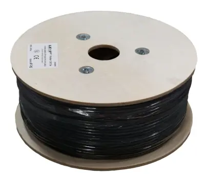 FTP Cat 5e, PVC+PE, 24AWG, černý, Fca, outdoor, 305m